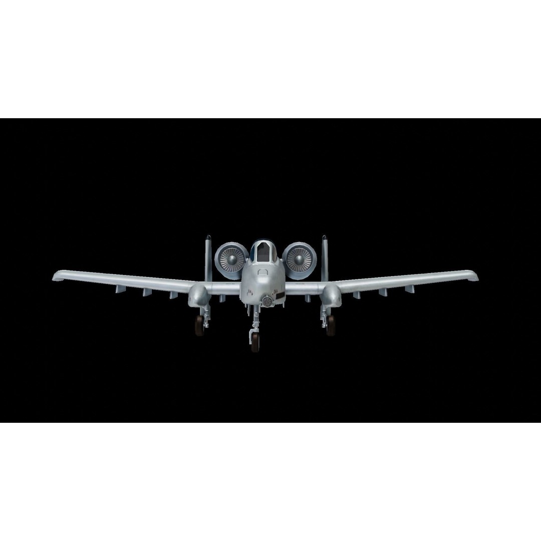 Fairchild Republic A-10 Thunderbolt II 3D Model – Low Poly Animated Aircraft, FBX - View 9