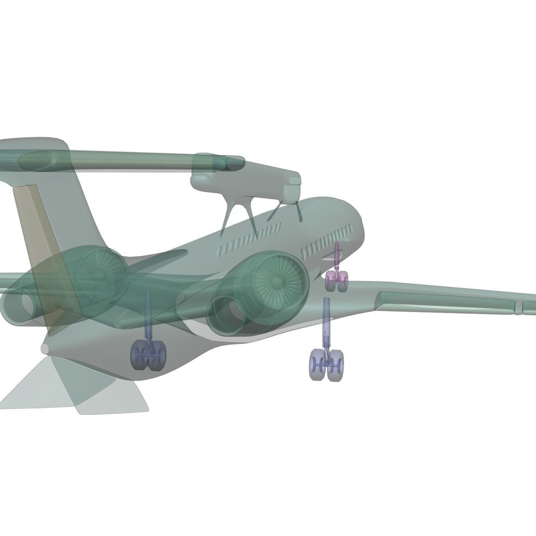 EMBRAER EMB145 AEW C 3D Model – Low Poly Aircraft Asset, FBX, OBJ