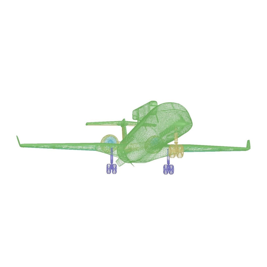 EMBRAER EMB145 AEW C 3D Model – Low Poly Aircraft Asset, FBX, OBJ - View 12