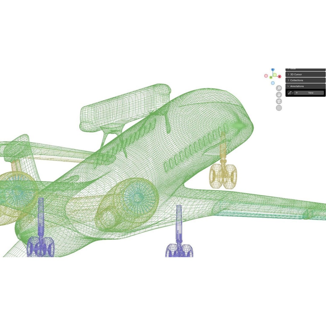 EMBRAER EMB145 AEW C 3D Model – Low Poly Aircraft Asset, FBX, OBJ - View 15