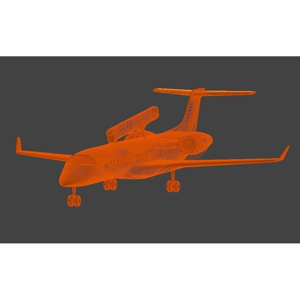 EMBRAER EMB145 AEW C 3D Model – Low Poly Aircraft Asset, FBX, OBJ - View 20