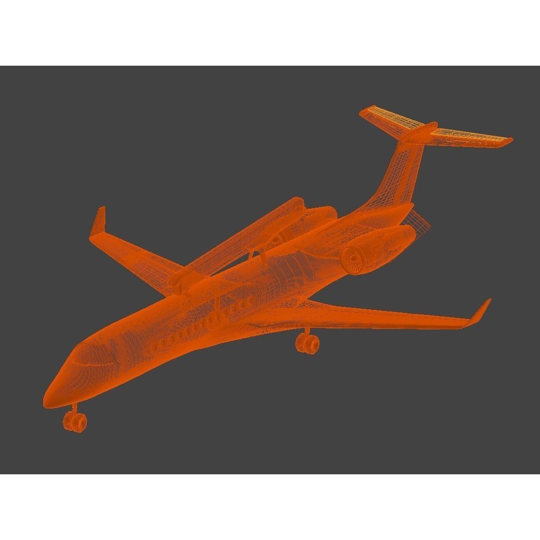 EMBRAER EMB145 AEW C 3D Model – Low Poly Aircraft Asset, FBX, OBJ - View 21