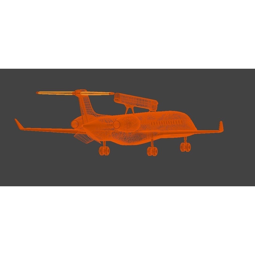 EMBRAER EMB145 AEW C 3D Model – Low Poly Aircraft Asset, FBX, OBJ - View 22