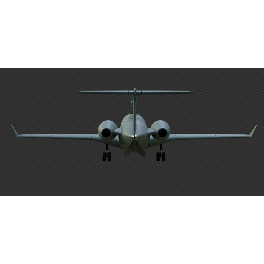 EMBRAER EMB145 AEW C 3D Model – Low Poly Aircraft Asset, FBX, OBJ - View 27