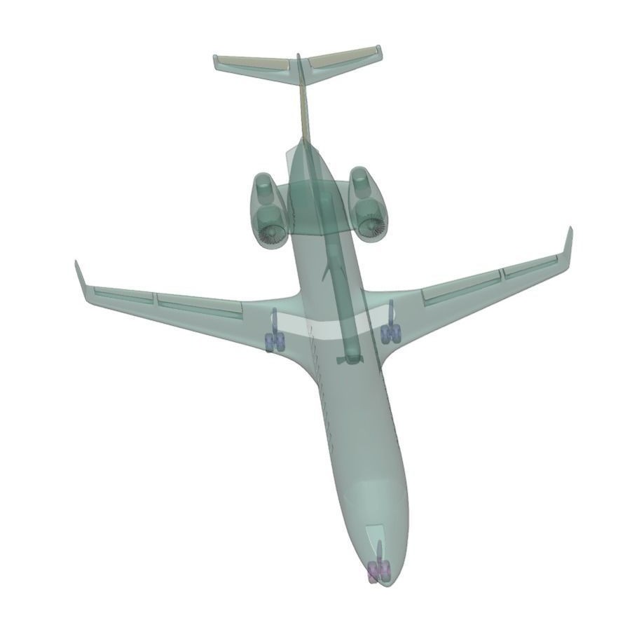 EMBRAER EMB145 AEW C 3D Model – Low Poly Aircraft Asset, FBX, OBJ - View 33