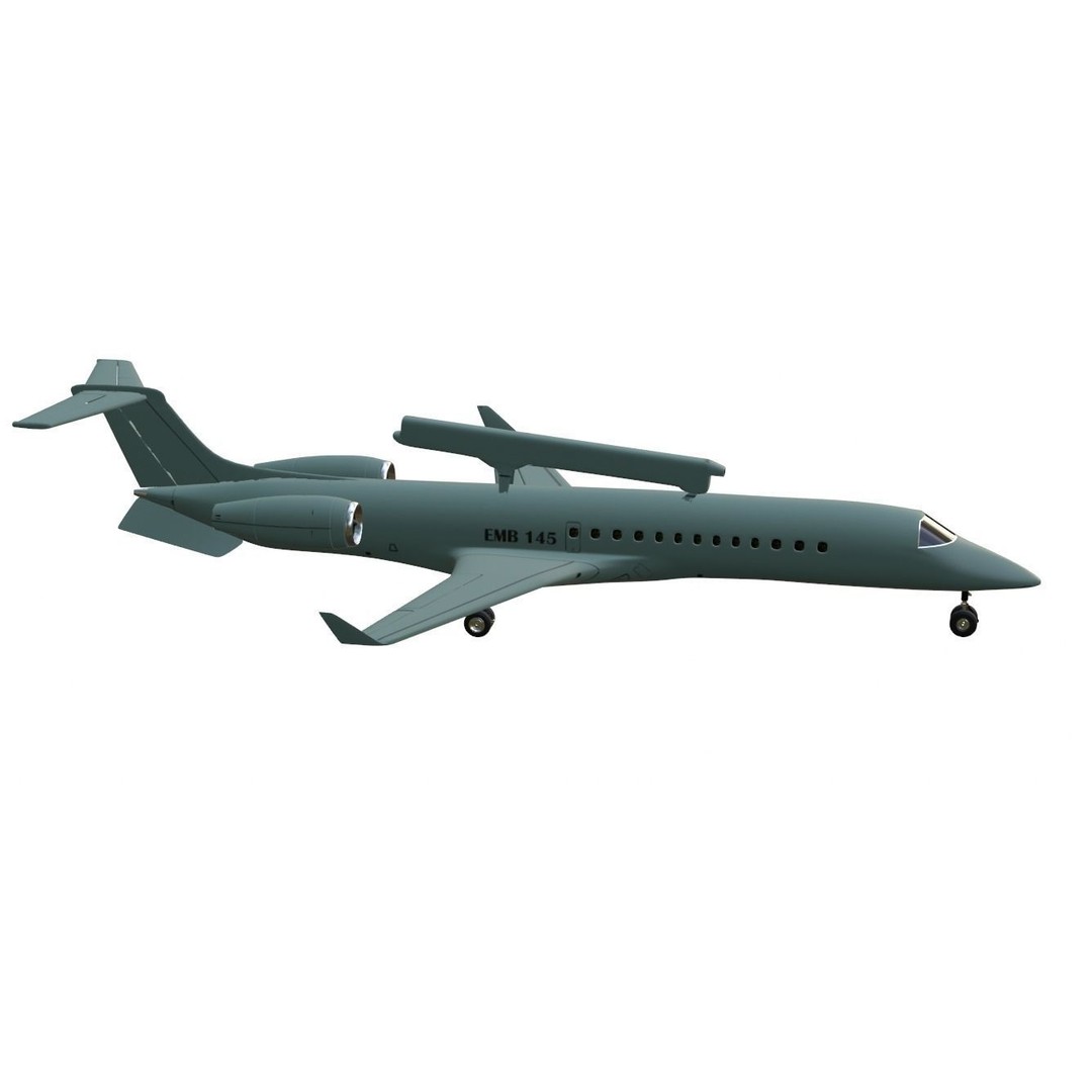 EMBRAER EMB145 AEW C 3D Model – Low Poly Aircraft Asset, FBX, OBJ - View 7