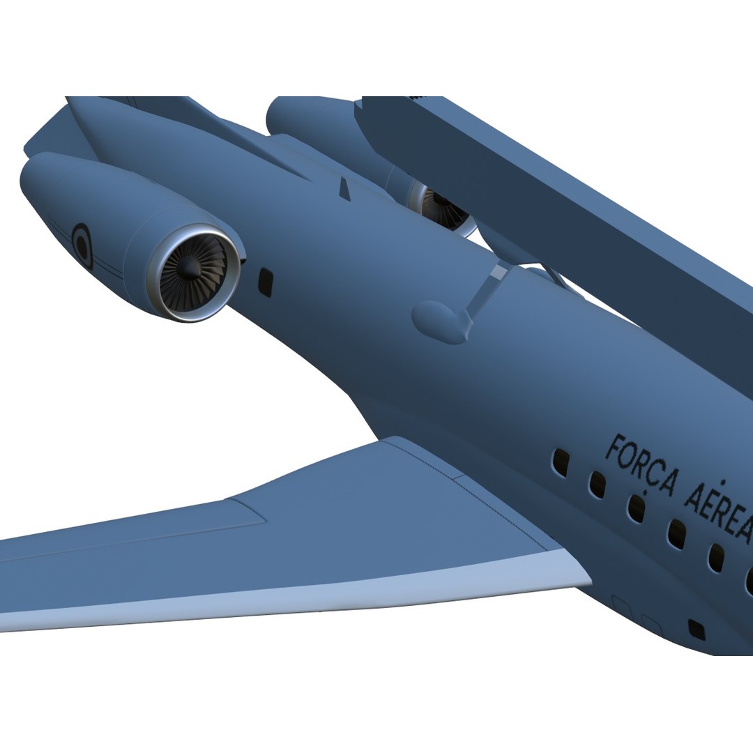 Embraer R-99 3D Model – Low Poly Military Aircraft, FBX & OBJ Formats - View 14