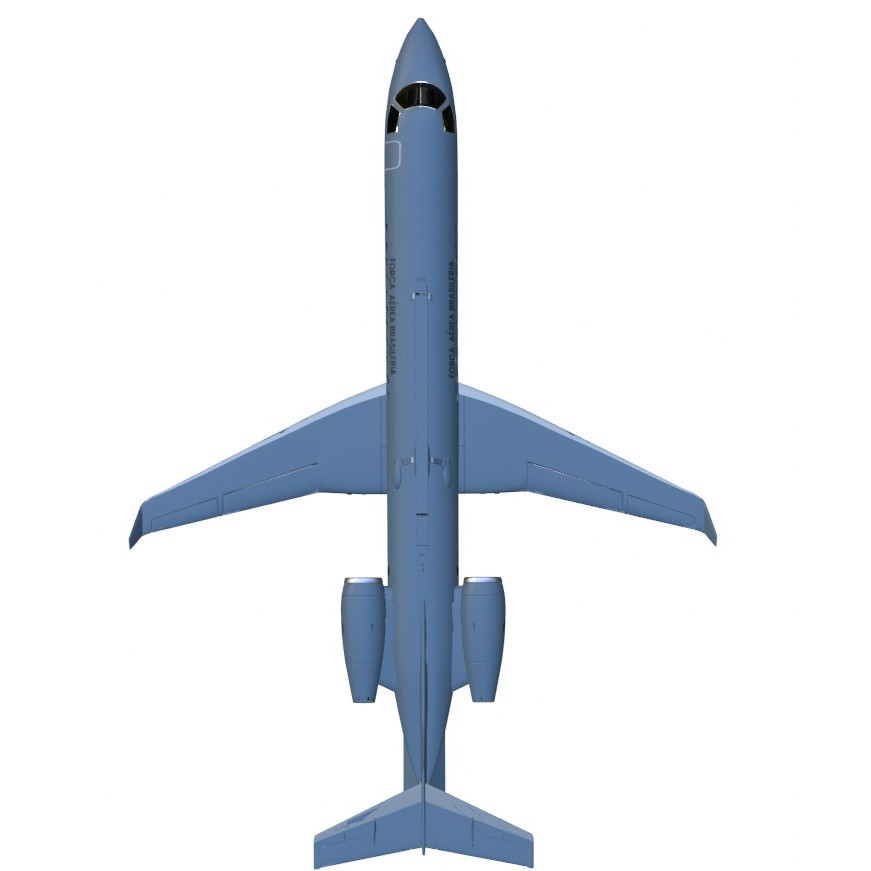 Embraer R-99 3D Model – Low Poly Military Aircraft, FBX & OBJ Formats - View 15