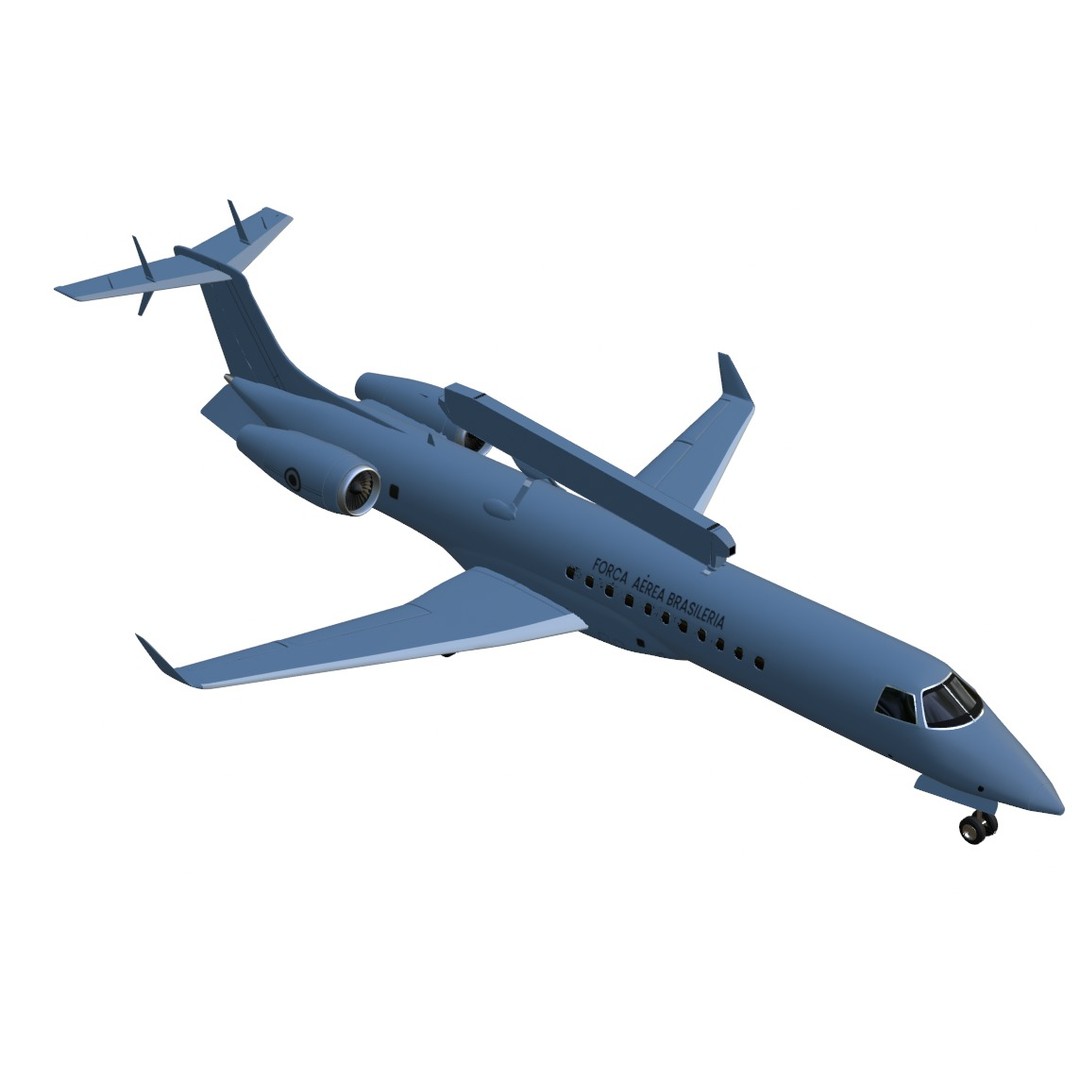 Embraer R-99 3D Model – Low Poly Military Aircraft, FBX & OBJ Formats - View 24