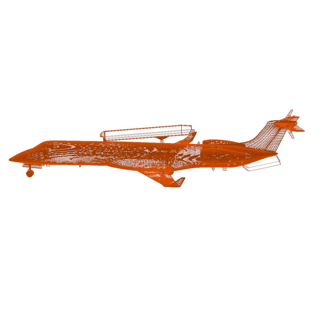 Embraer R-99 3D Model – Low Poly Military Aircraft, FBX & OBJ Formats - View 28