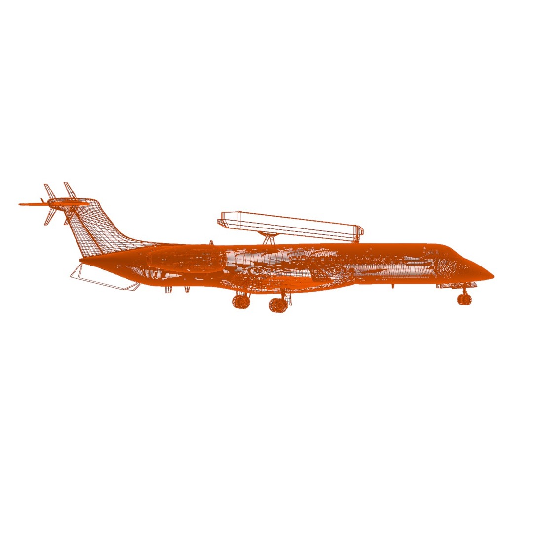 Embraer R-99 3D Model – Low Poly Military Aircraft, FBX & OBJ Formats - View 31