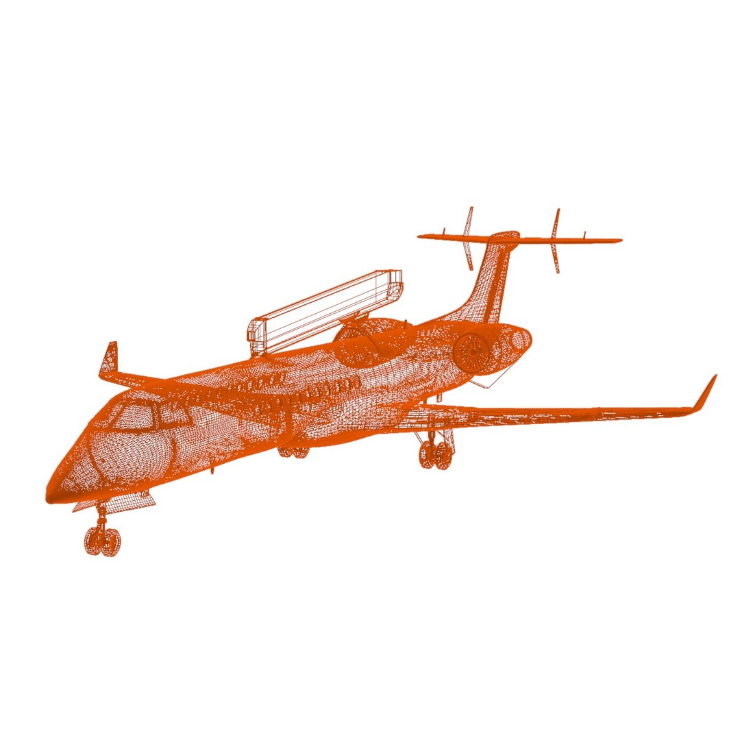 Embraer R-99 3D Model – Low Poly Military Aircraft, FBX & OBJ Formats - View 33