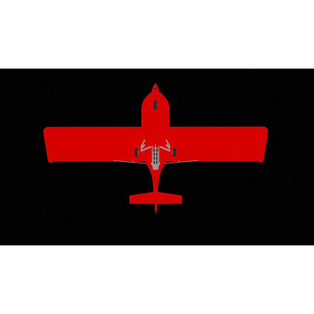 Ultralight Aircraft 3D Model – Low Poly Civilian Aircraft, FBX