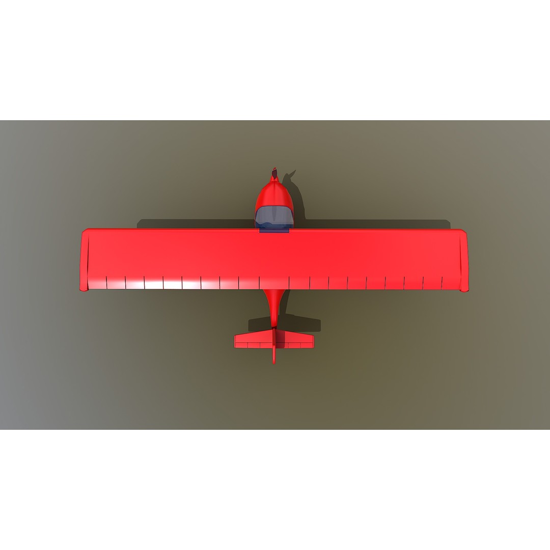 Ultralight Aircraft 3D Model – Low Poly Civilian Aircraft, FBX - View 11