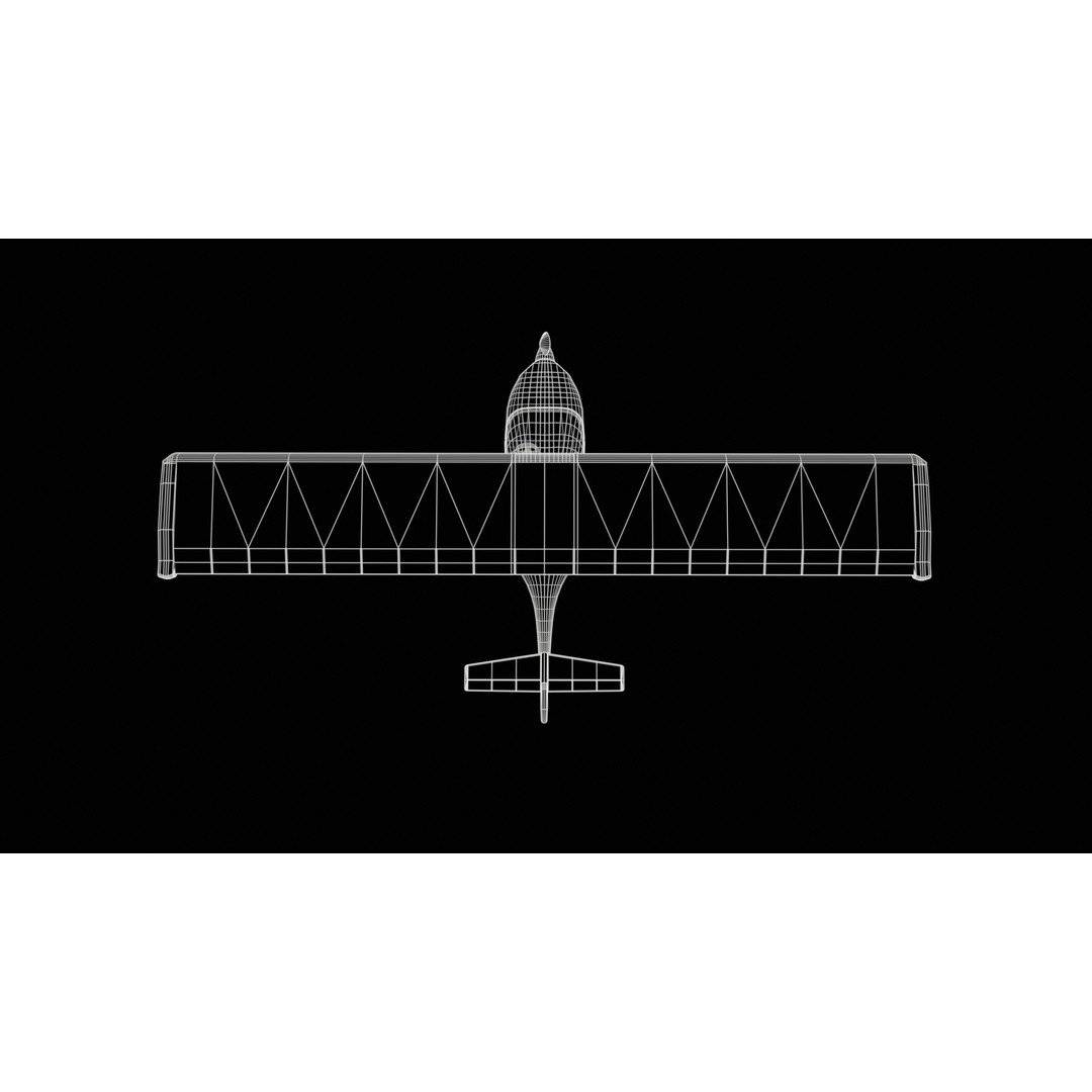 Ultralight Aircraft 3D Model – Low Poly Civilian Aircraft, FBX - View 12