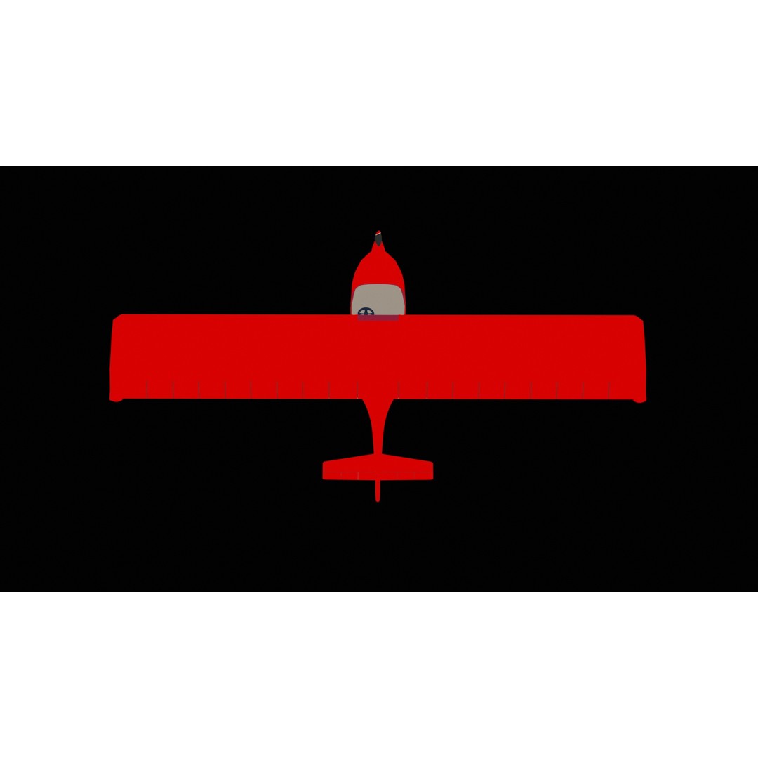Ultralight Aircraft 3D Model – Low Poly Civilian Aircraft, FBX - View 13