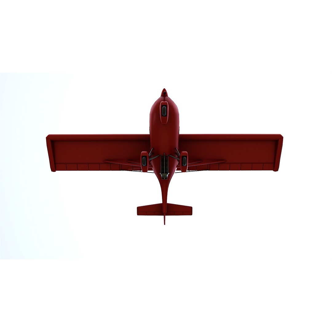 Ultralight Aircraft 3D Model – Low Poly Civilian Aircraft, FBX - View 14