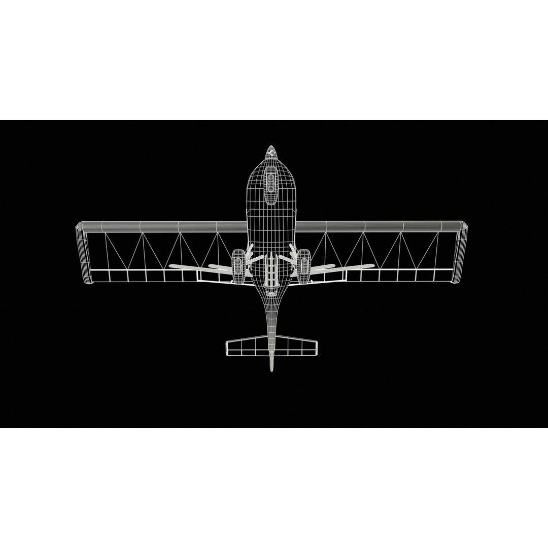 Ultralight Aircraft 3D Model – Low Poly Civilian Aircraft, FBX - View 15