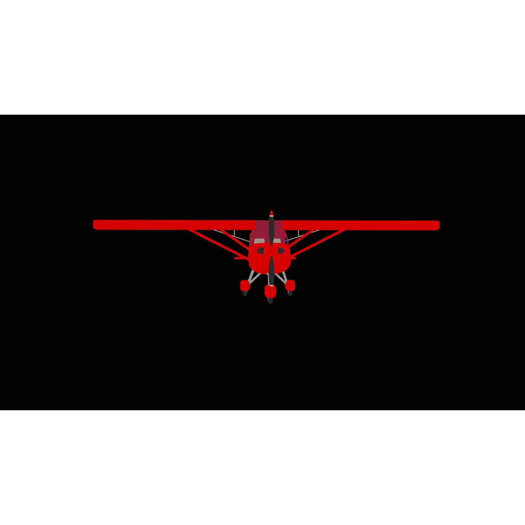Ultralight Aircraft 3D Model – Low Poly Civilian Aircraft, FBX - View 7