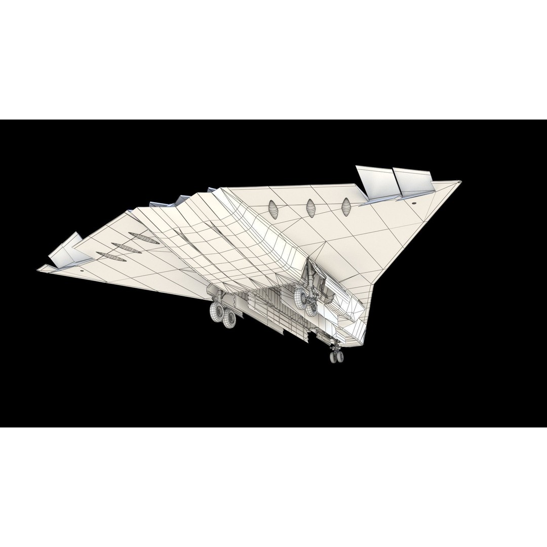 Chengdu J-36 3D Model – Military Aircraft, PBR Textures, FBX