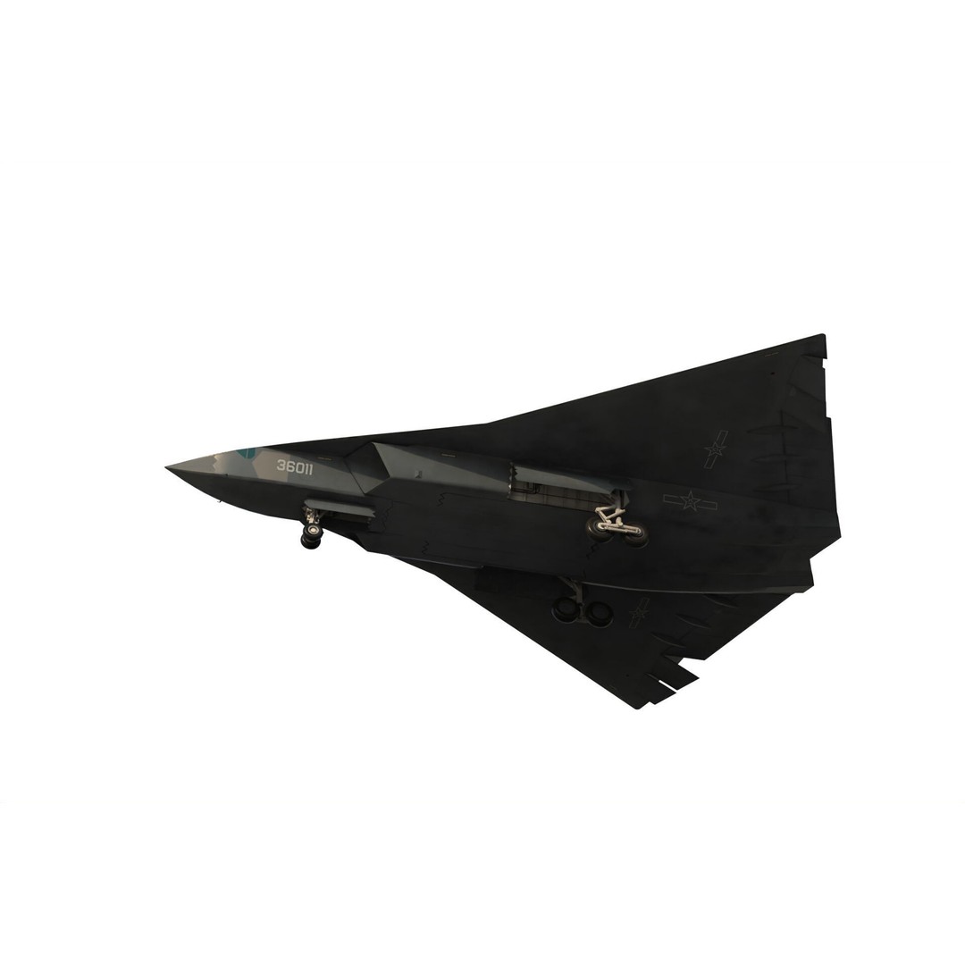 Chengdu J-36 3D Model – Military Aircraft, PBR Textures, FBX - View 19