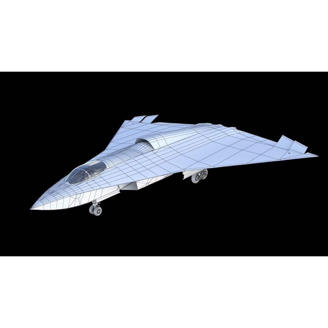 Chengdu J-36 3D Model – Military Aircraft, PBR Textures, FBX - View 26