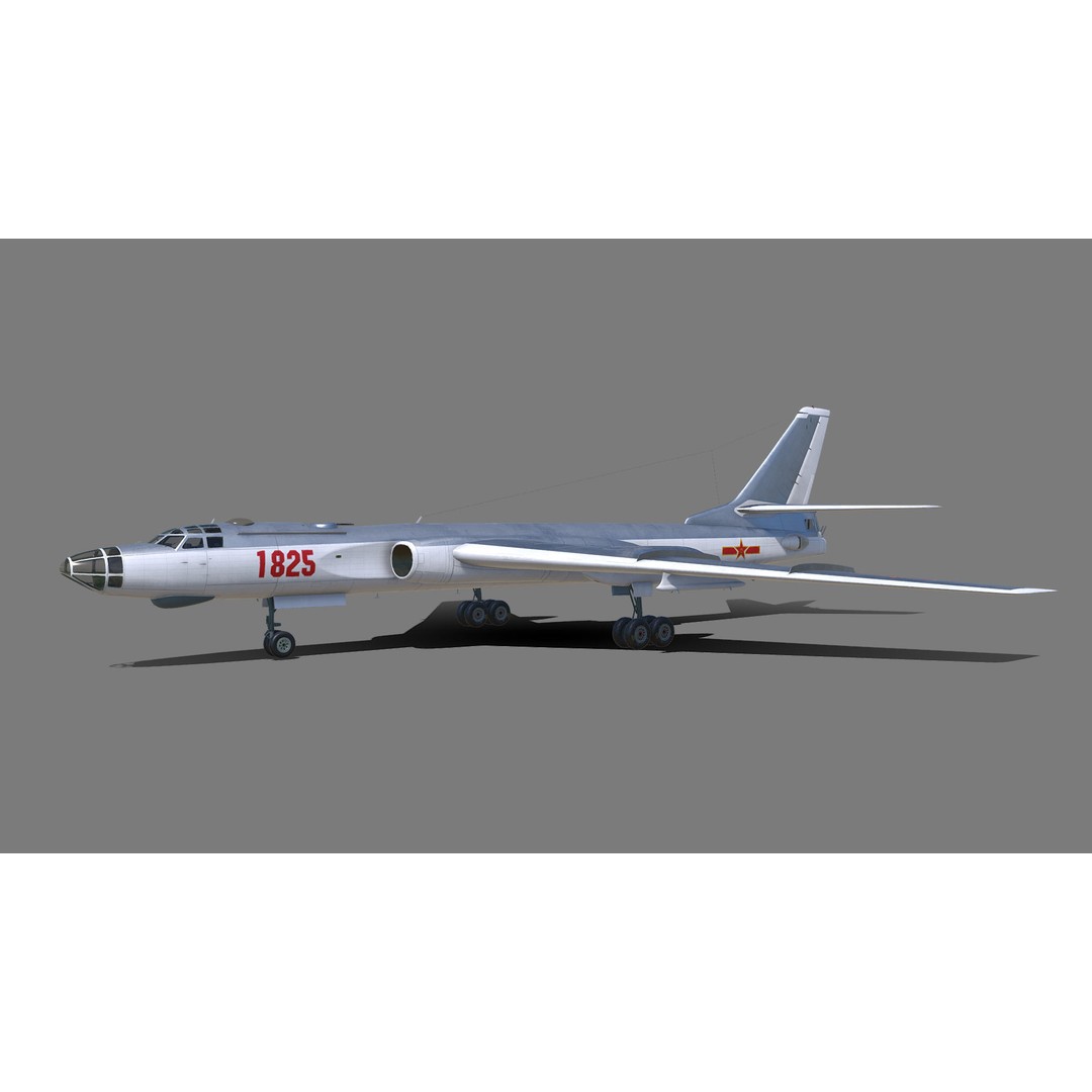 Tu-16 Badger 3D Model – Military Aircraft, Game-Ready FBX - View 10