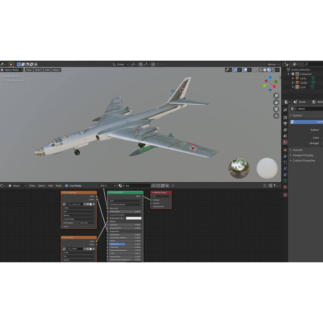 Tu-16 Badger 3D Model – Military Aircraft, Game-Ready FBX - View 18