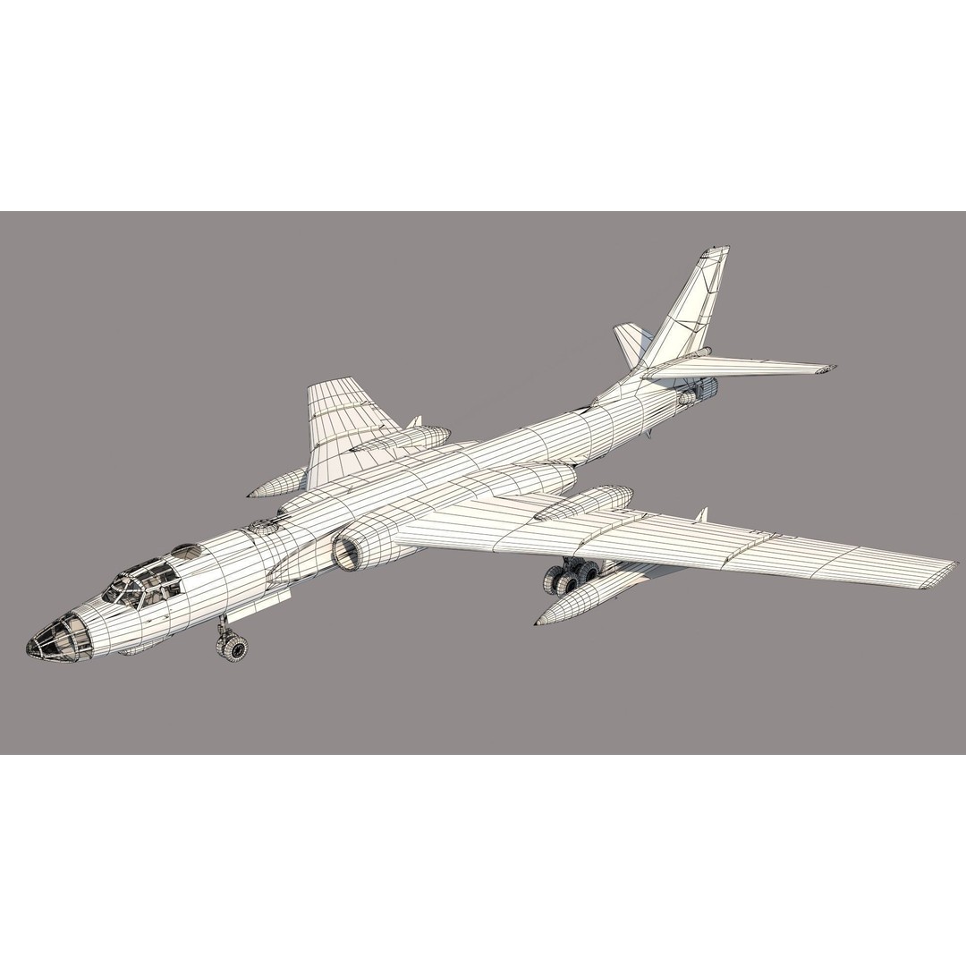 Tu-16 Badger 3D Model – Military Aircraft, Game-Ready FBX - View 19