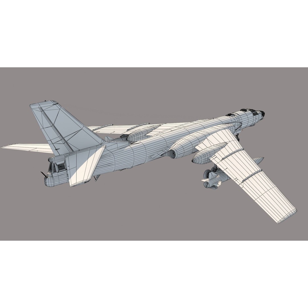 Tu-16 Badger 3D Model – Military Aircraft, Game-Ready FBX - View 20