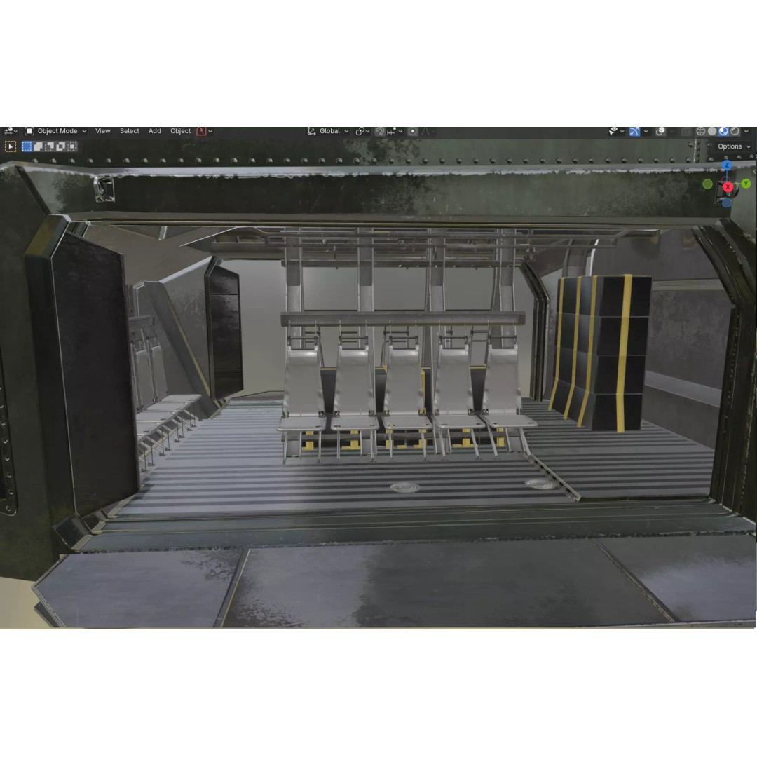 AGDV-37H VTOL 3D Model – Low Poly Game Ready Transport, FBX - View 11