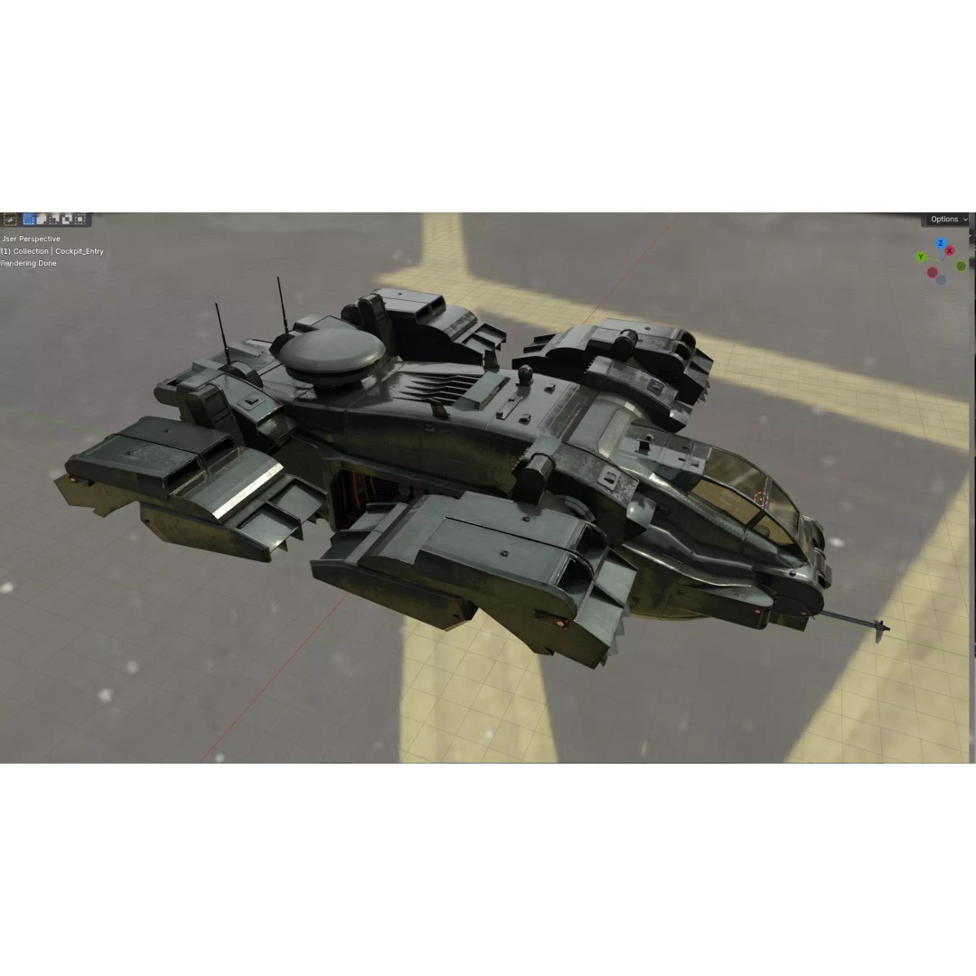 AGDV-37H VTOL 3D Model – Low Poly Game Ready Transport, FBX - View 12