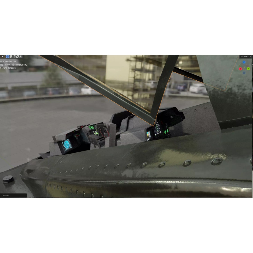 AGDV-37H VTOL 3D Model – Low Poly Game Ready Transport, FBX - View 5