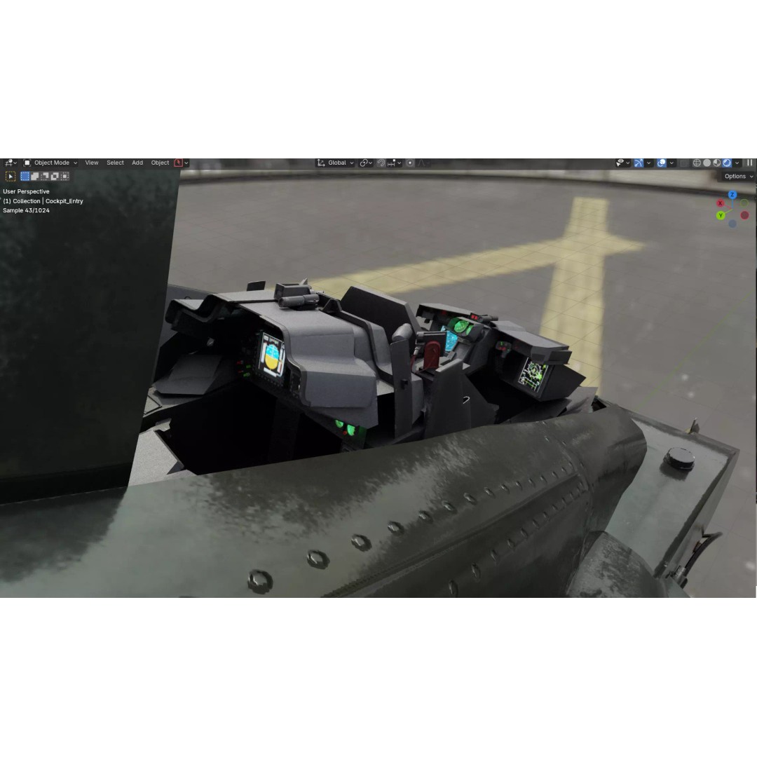 AGDV-37H VTOL 3D Model – Low Poly Game Ready Transport, FBX - View 6
