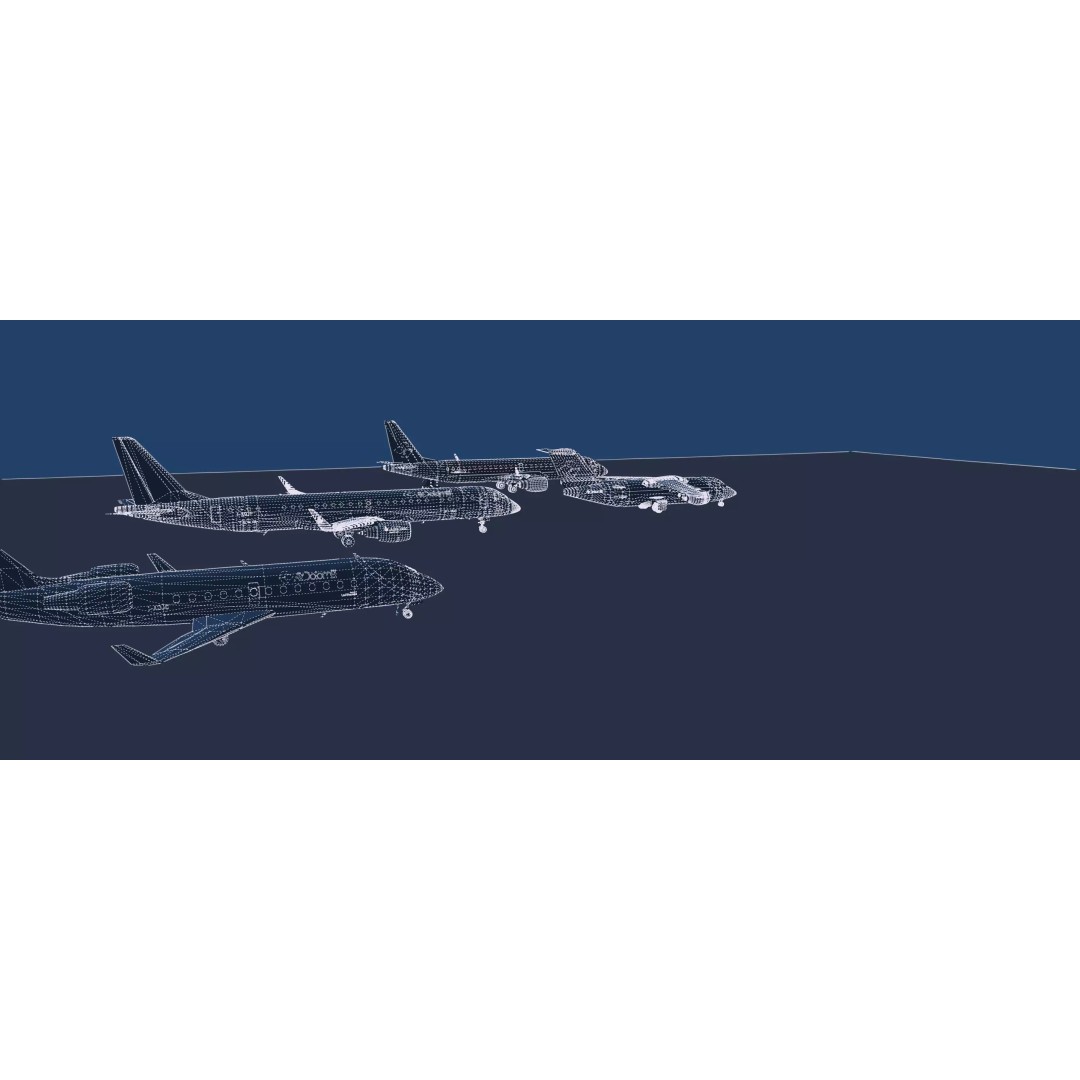 Embraer 190 & e-195 3D Model – Detailed Aircraft with Interior, Lumion Ready