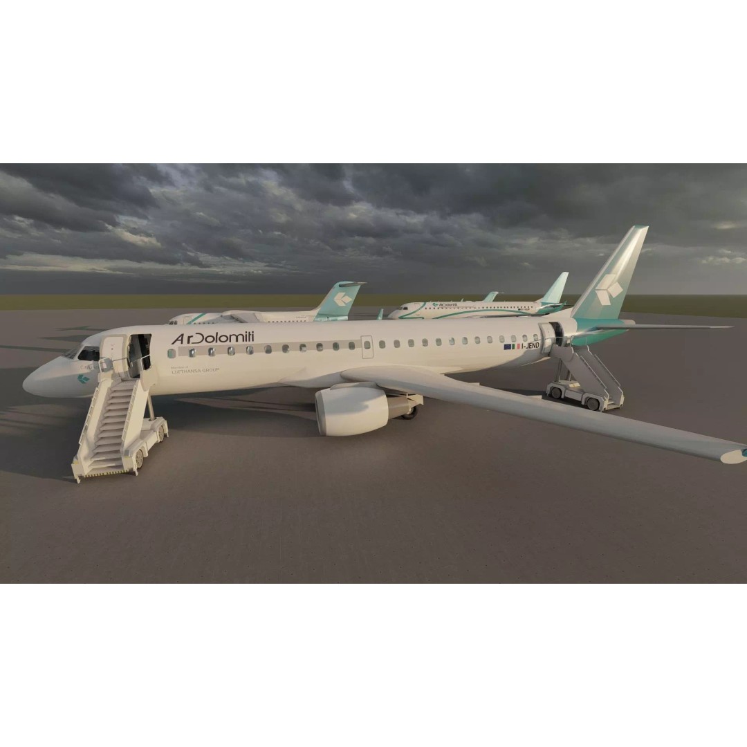 Embraer 190 & e-195 3D Model – Detailed Aircraft with Interior, Lumion Ready - View 10