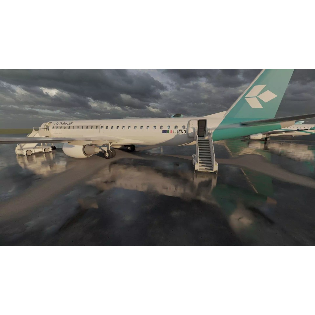 Embraer 190 & e-195 3D Model – Detailed Aircraft with Interior, Lumion Ready - View 28