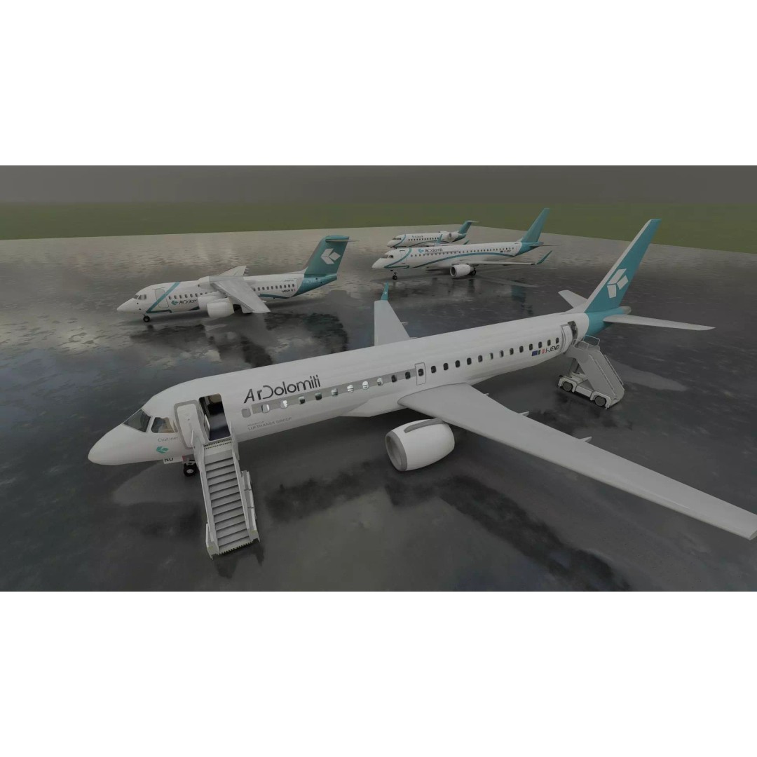 Embraer 190 & e-195 3D Model – Detailed Aircraft with Interior, Lumion Ready - View 37
