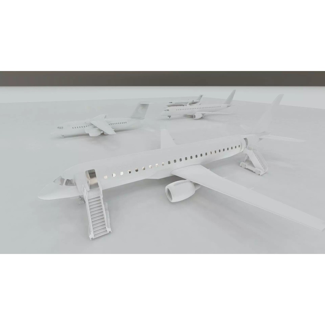 Embraer 190 & e-195 3D Model – Detailed Aircraft with Interior, Lumion Ready - View 38