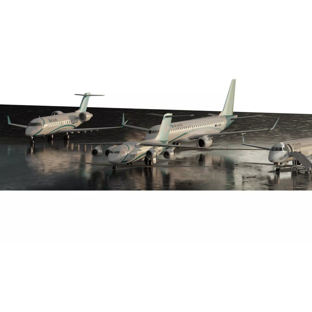 Embraer 190 & e-195 3D Model – Detailed Aircraft with Interior, Lumion Ready - View 4