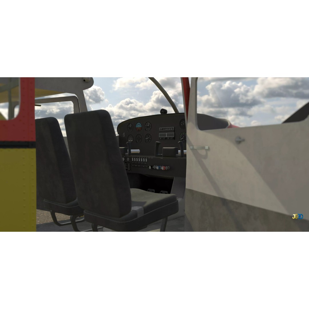Bush Plane 3D Model – Low Poly Game Ready Aircraft, FBX, Blender - View 10