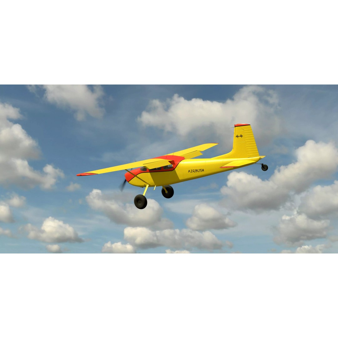 Bush Plane 3D Model – Low Poly Game Ready Aircraft, FBX, Blender - View 2