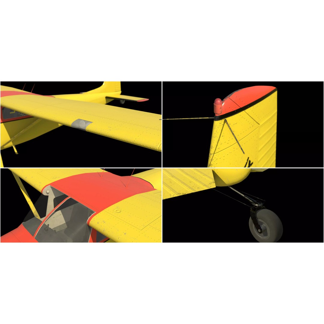 Bush Plane 3D Model – Low Poly Game Ready Aircraft, FBX, Blender - View 6