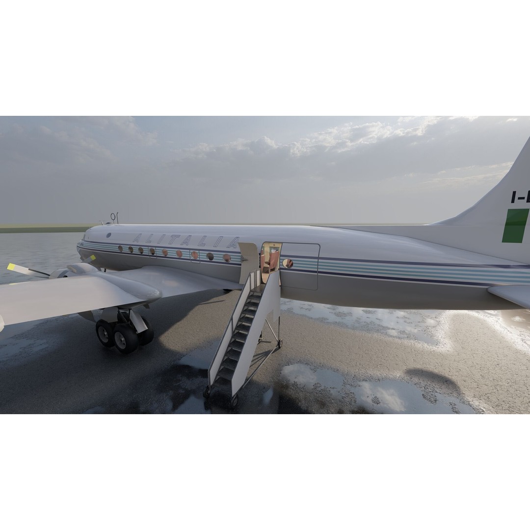 Douglas DC-3 and DC-4 3D Model – High Poly Aircraft with Interior, FBX/OBJ - View 18
