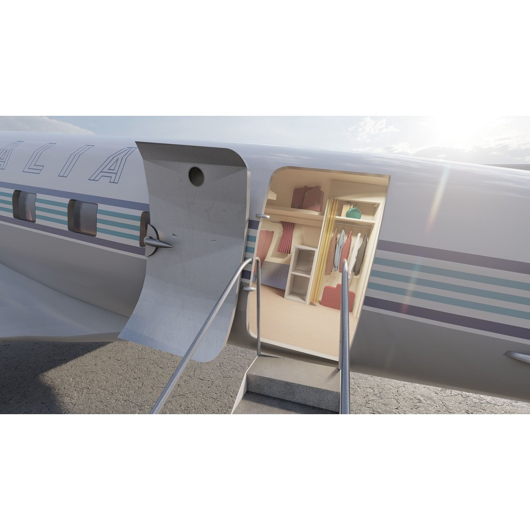 Douglas DC-3 and DC-4 3D Model – High Poly Aircraft with Interior, FBX/OBJ - View 28