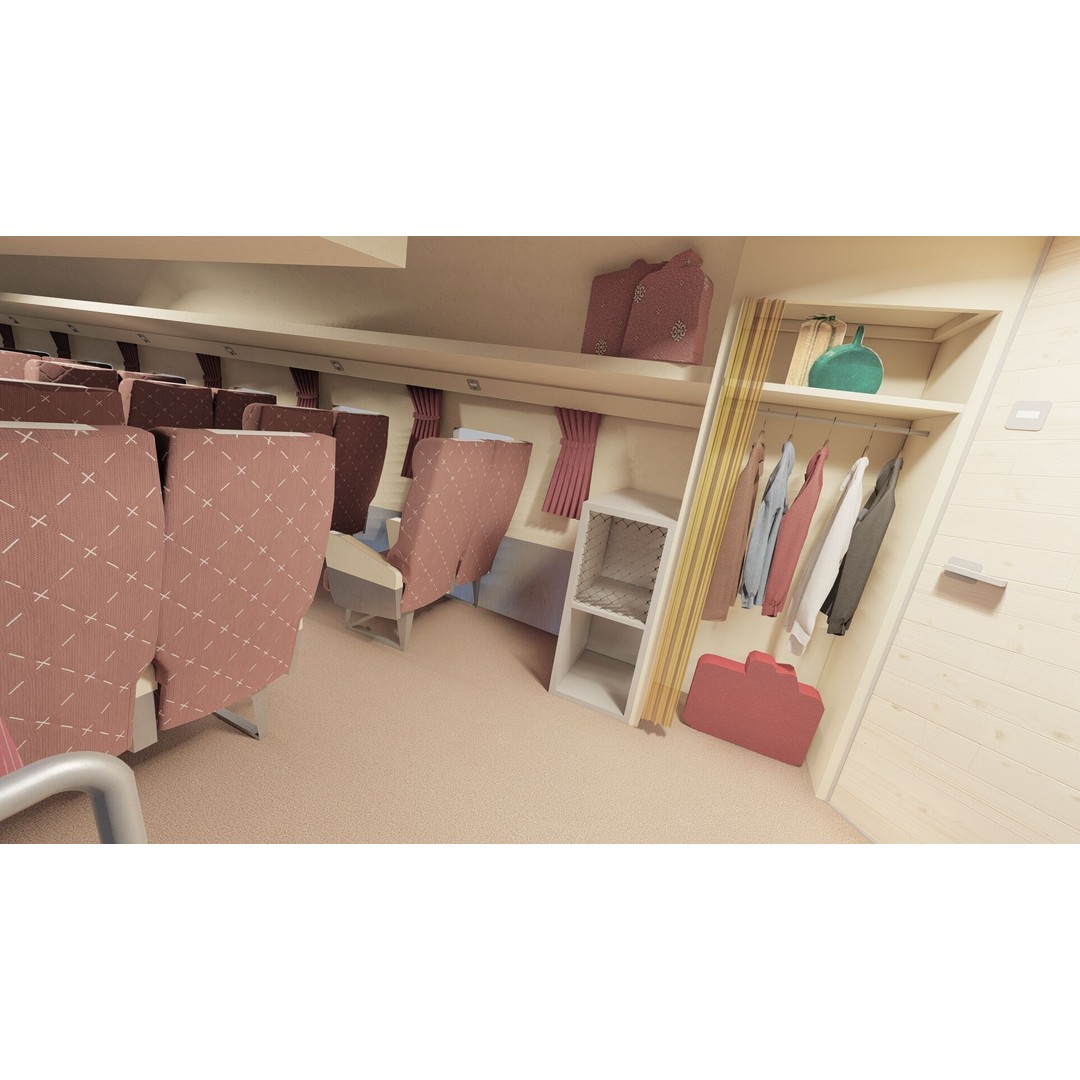 Douglas DC-3 and DC-4 3D Model – High Poly Aircraft with Interior, FBX/OBJ - View 29