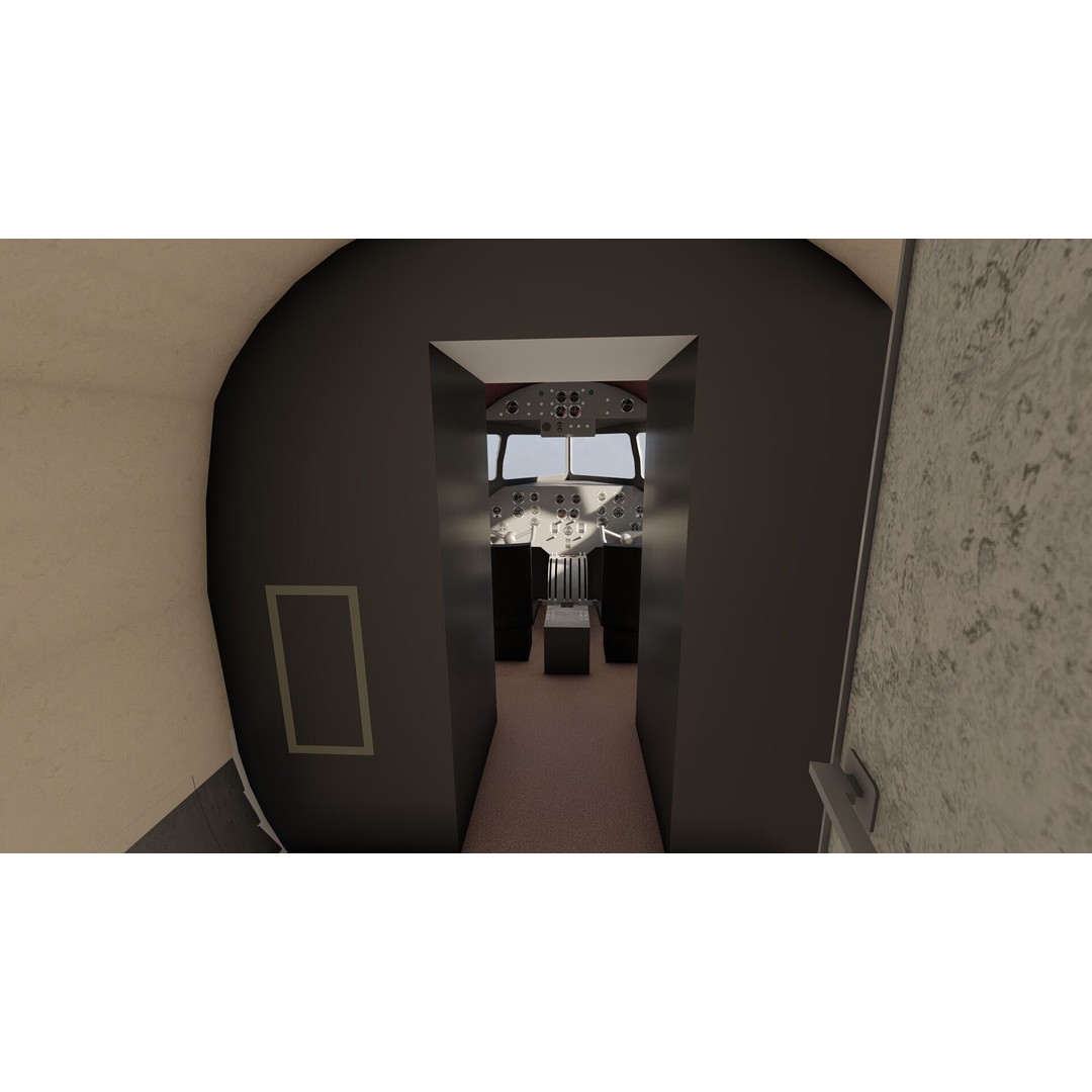 Douglas DC-3 and DC-4 3D Model – High Poly Aircraft with Interior, FBX/OBJ - View 33