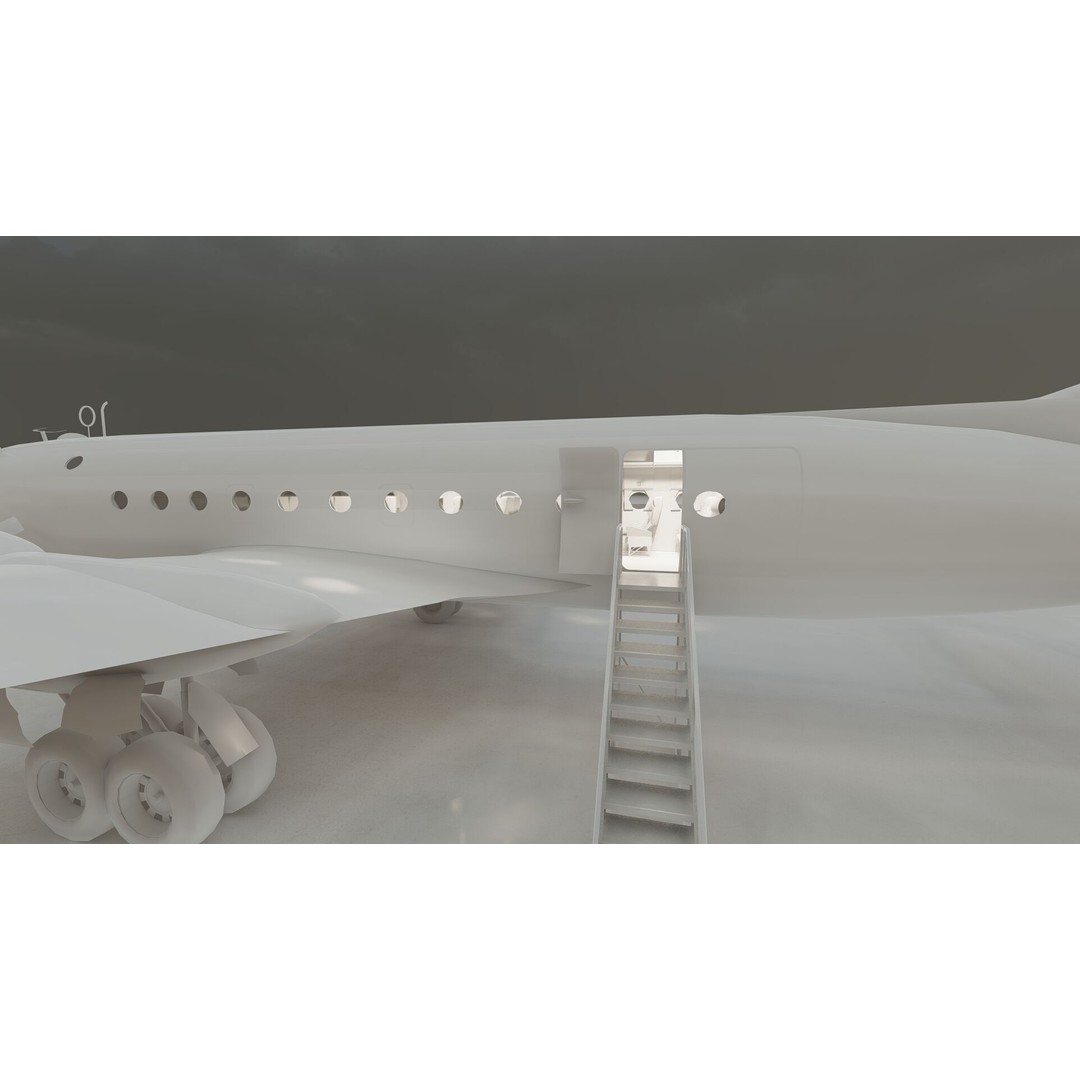 Douglas DC-3 and DC-4 3D Model – High Poly Aircraft with Interior, FBX/OBJ - View 43