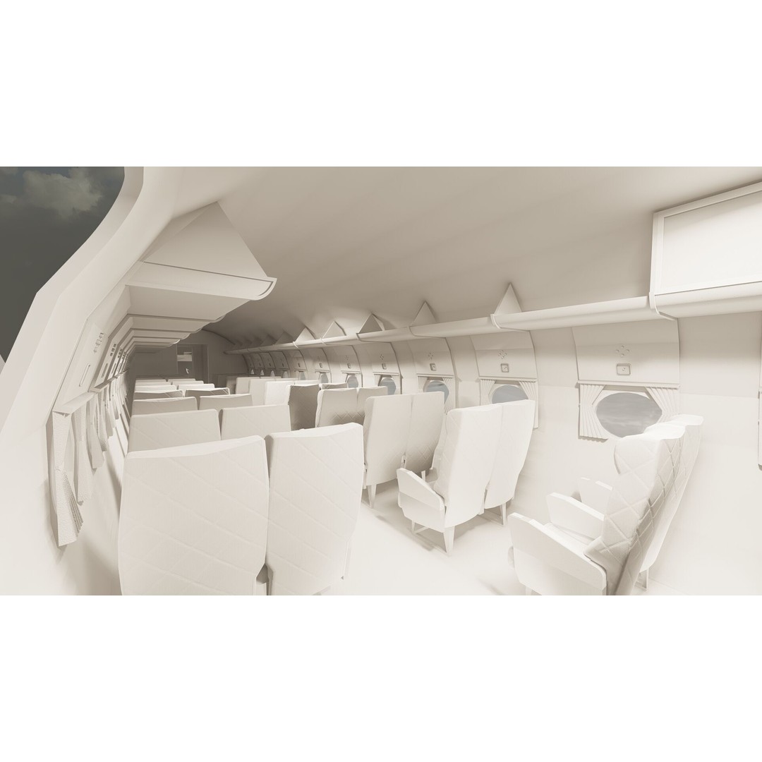 Douglas DC-3 and DC-4 3D Model – High Poly Aircraft with Interior, FBX/OBJ - View 44