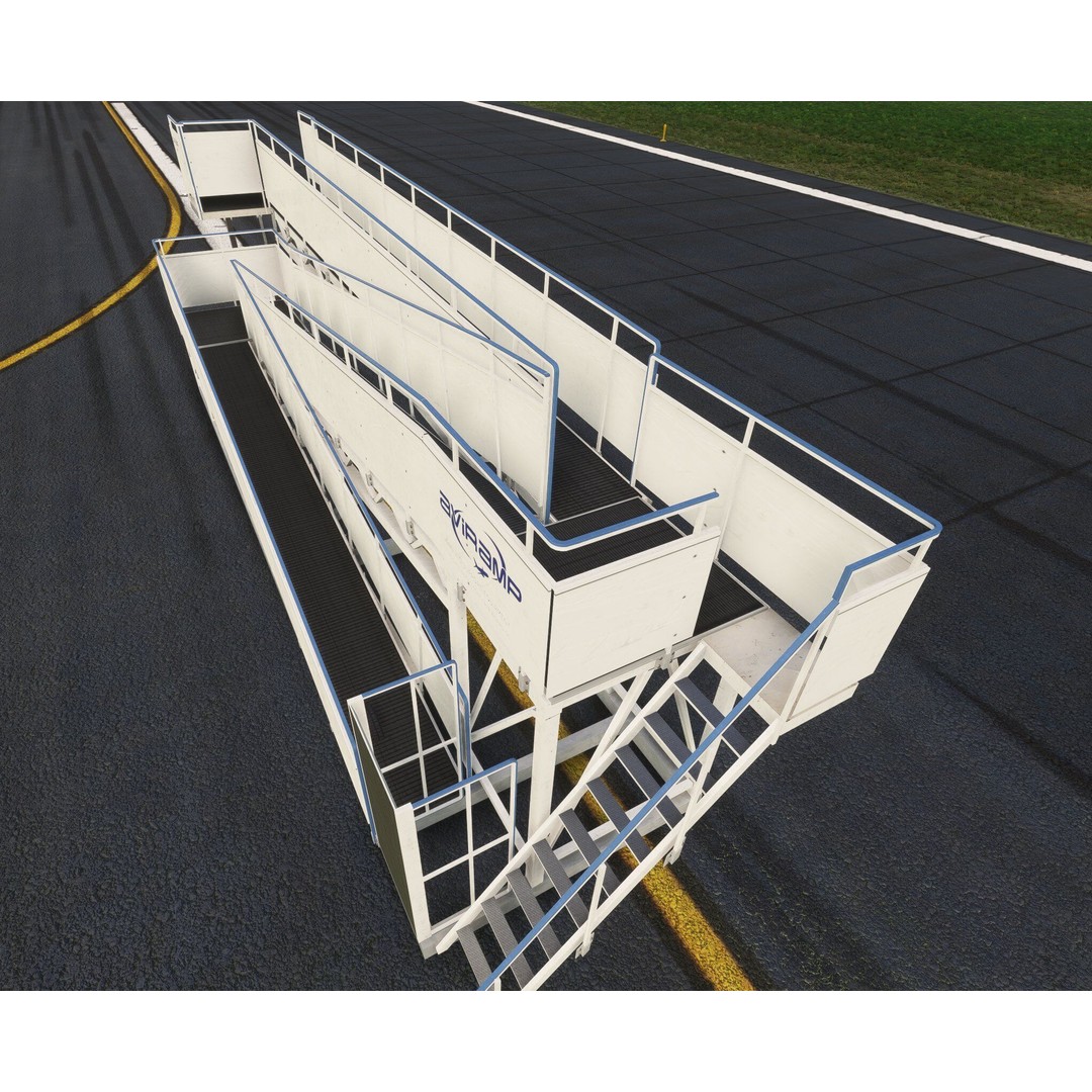 AVIRamp 3D Model – Low Poly Airport Boarding Ramp, FBX, OBJ - View 10